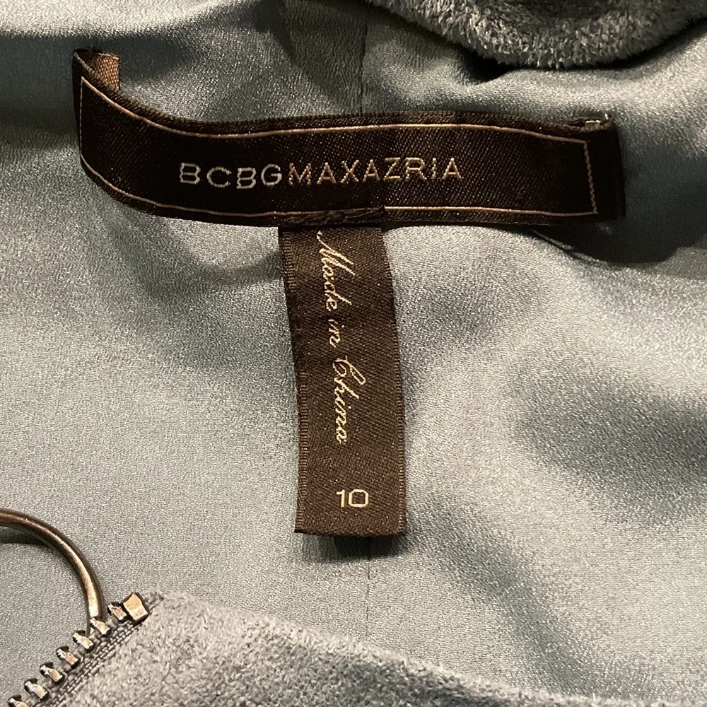 BCBGMaxAzria Blue Faux Suede Mini Dress, Size 10
